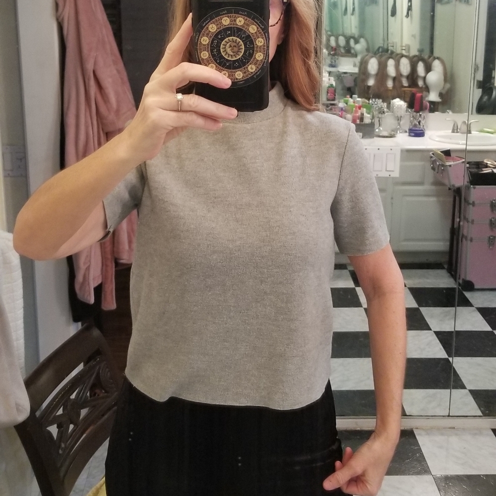 ZARA Gray short sleeve top